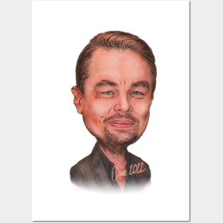 Leo Di Caprio caricature Posters and Art